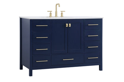 48 inch Single Bathroom Vanity in Blue