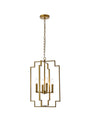 Rosenfeld 4 lights pendant in brass