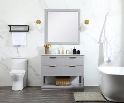 42 inch Single bathroom vanity in grey