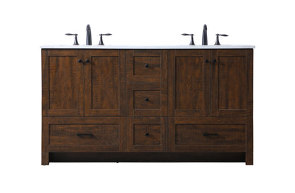 60 Inch Double Bathroom Vanity In Expresso