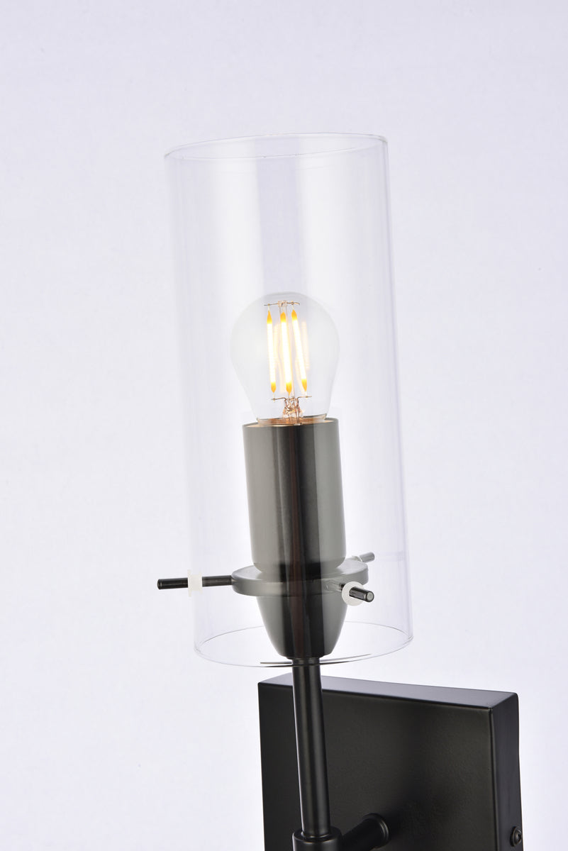 Elsreth 1 light black wall sconce