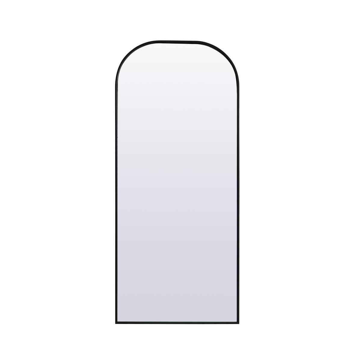 Metal Frame Arch Full Length Mirror 28x66 Inch in Black