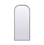 Metal Frame Arch Full Length Mirror 28x66 Inch in Black