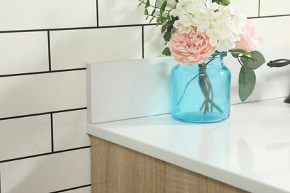 42 inch Single bathroom vanity in mango wood with backsplash