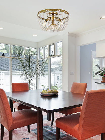 Kylie 16 inch flush mount in brass