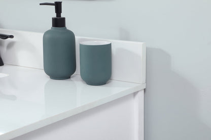 32 inch Single bathroom vanity in white with backsplash