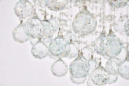 Galaxy 4 light Chrome Flush Mount Clear Royal Cut Crystal