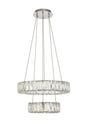 Monroe Integrated LED chip light Chrome Pendant Clear Royal Cut Crystal