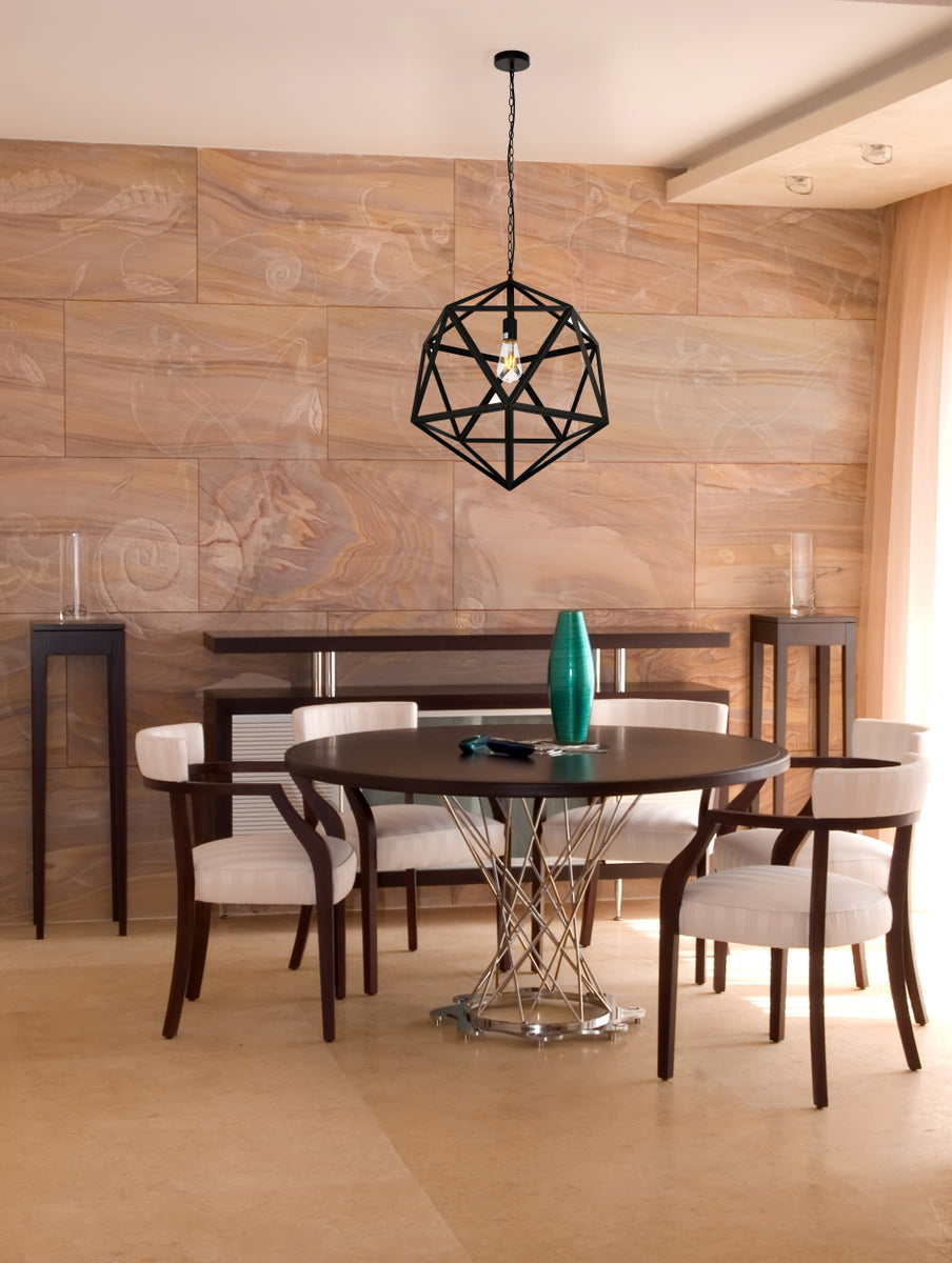 Redmond Collection Pendant D19.7 H22.6 Lt:1 Black Finish