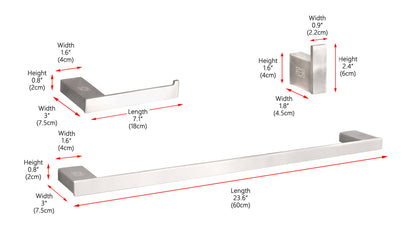 Sofia 3-Piece Bathroom Hardware Set in Brushed Nickel