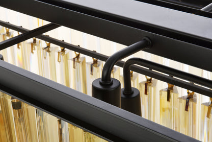 Sydney 12 light Matte Black Chandelier Golden Teak (Smoky) Royal Cut Crystal