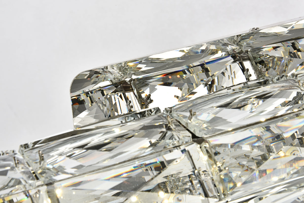 Valetta Integrated LED chip light Chrome Wall Sconce Clear Royal Cut Crystal