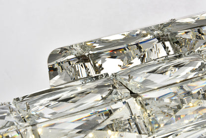 Valetta Integrated LED chip light Chrome Wall Sconce Clear Royal Cut Crystal