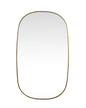 Metal Frame Oval Mirror 36x60 Inch in Brass