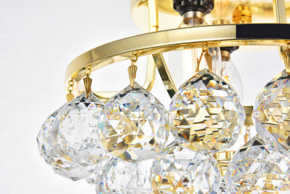 Corona 3 light Chrome Flush Mount Clear Royal Cut Crystal