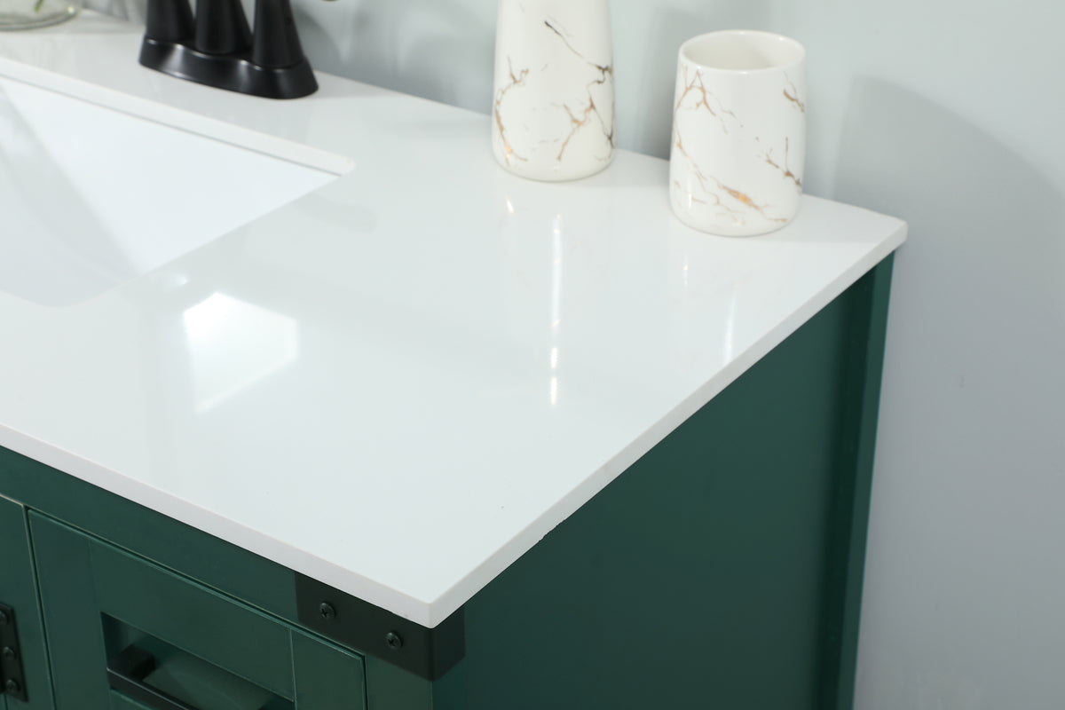 32 inch Single bathroom vanity in green