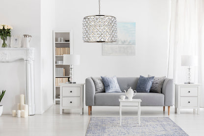 Madison 8 light polished nickel Chandelier Clear Royal Cut Crystal