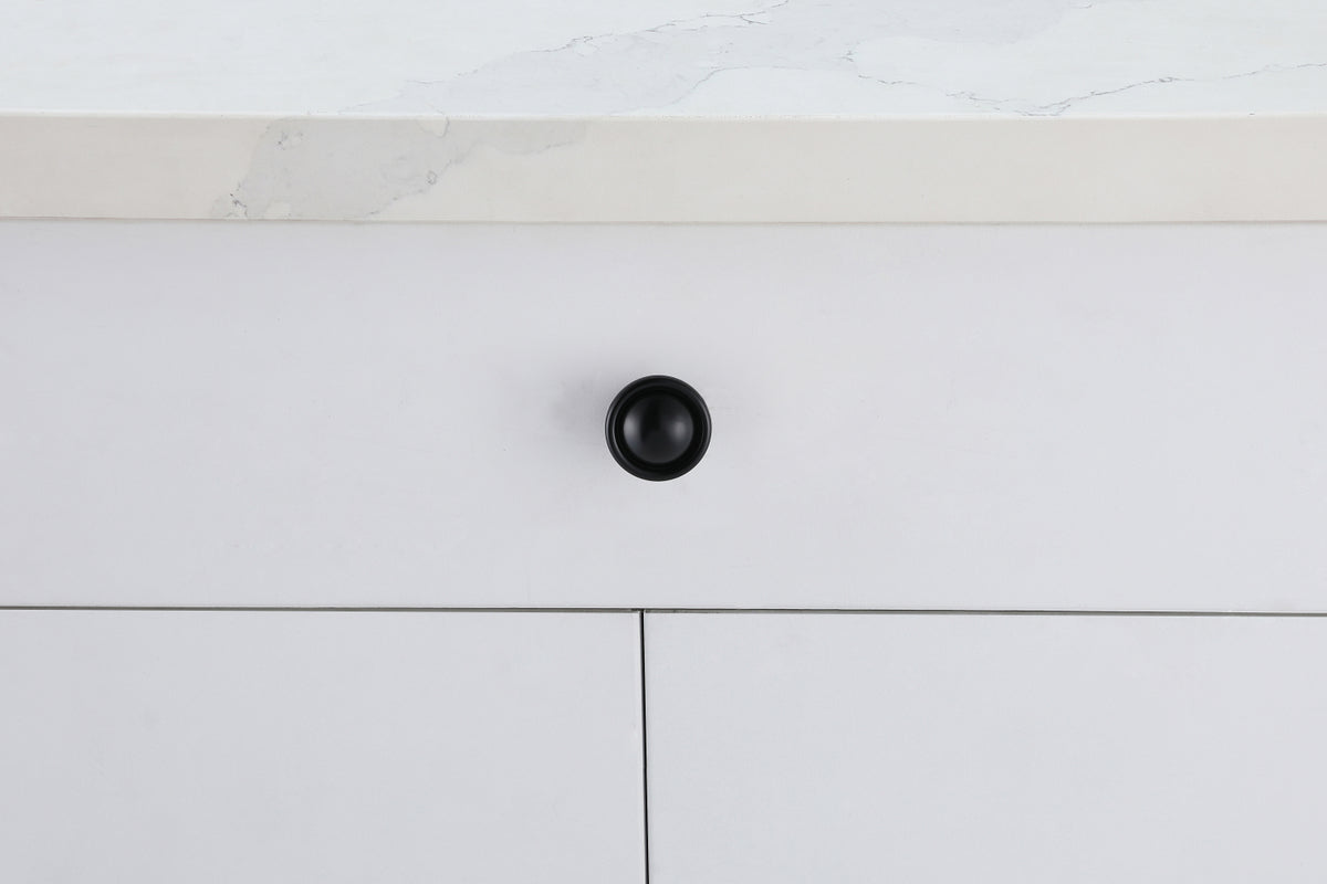 Kadea 1.2" Diameter Matte Black Mushroom Knob Multipack (Set of 10)