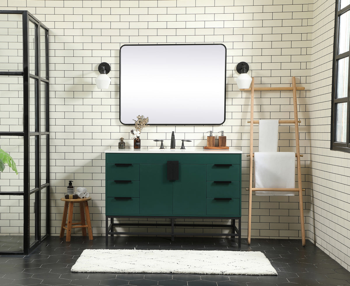 48 inch Single bathroom vanity in green