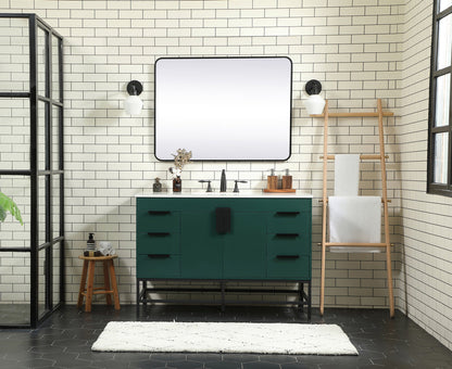 48 inch Single bathroom vanity in green