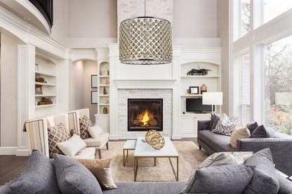 Madison 12 light polished nickel Chandelier Golden Teak (Smoky) Royal Cut Crystal