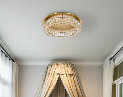Monroe 22 inch LED Single flush mount in gold