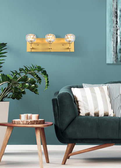 Graham 3 Light Wall Sconce in Gold