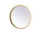 Pier 21 inch LED mirror with adjustable color temperature 3000K/4200K/6400K in brass