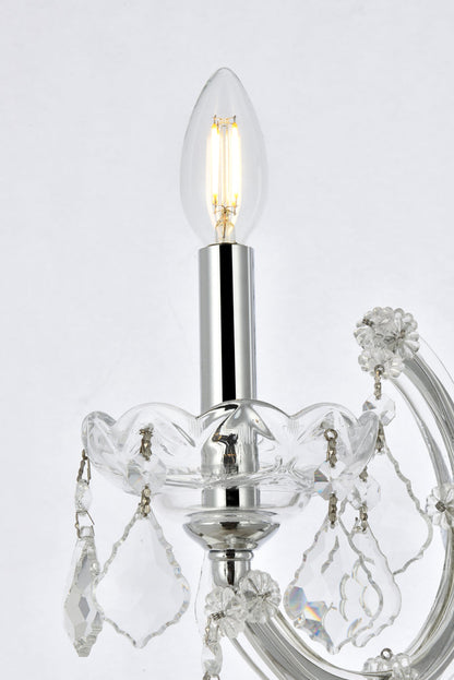 Maria Theresa 1 light Chrome Wall Sconce Clear Royal Cut Crystal