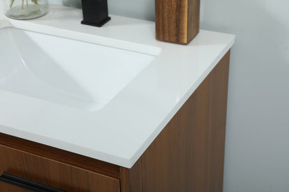 24 inch Single bathroom vanity in teak