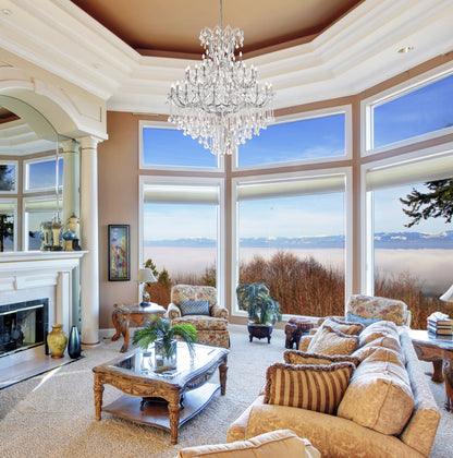 Maria Theresa 49 light Chrome Chandelier Clear Royal Cut Crystal