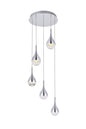Amherst Collection LED 5-light chandelier 15in x 9in chrome finish