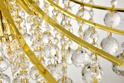 Toureg 11 light Gold Chandelier Clear Royal Cut Crystal