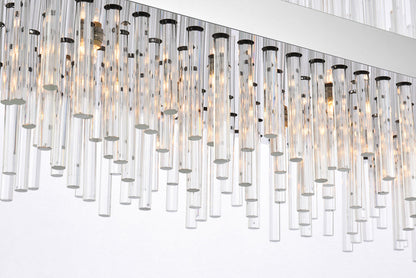 Dallas 42 inch rectangle crystal pendant in chrome