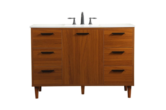 48 inch bathroom vanity in Teak