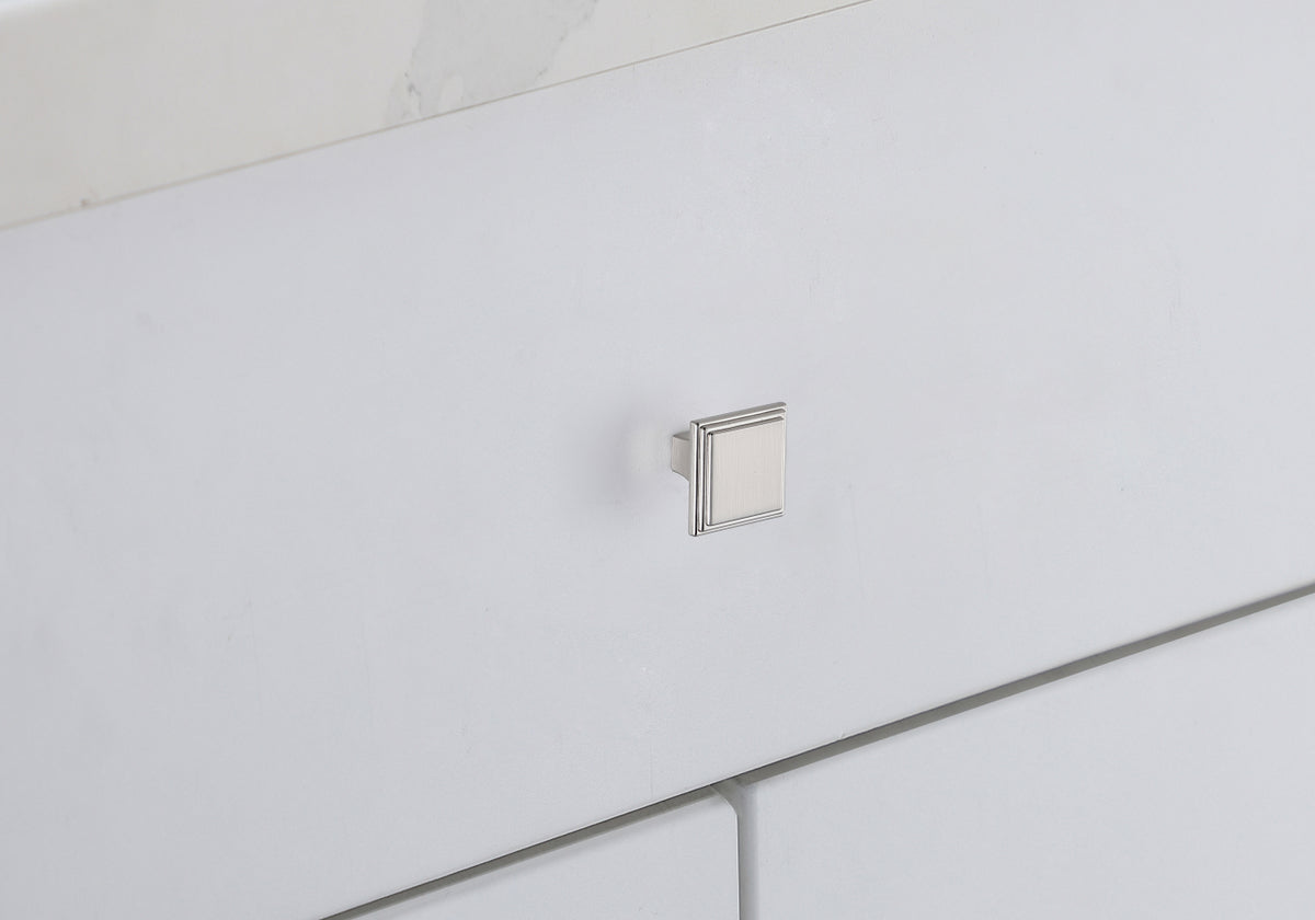 Wilow 1" Brushed Nickel Square Knob Multipack (Set of 10)