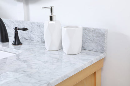 42 inch Single bathroom vanity in natural wood with backsplash