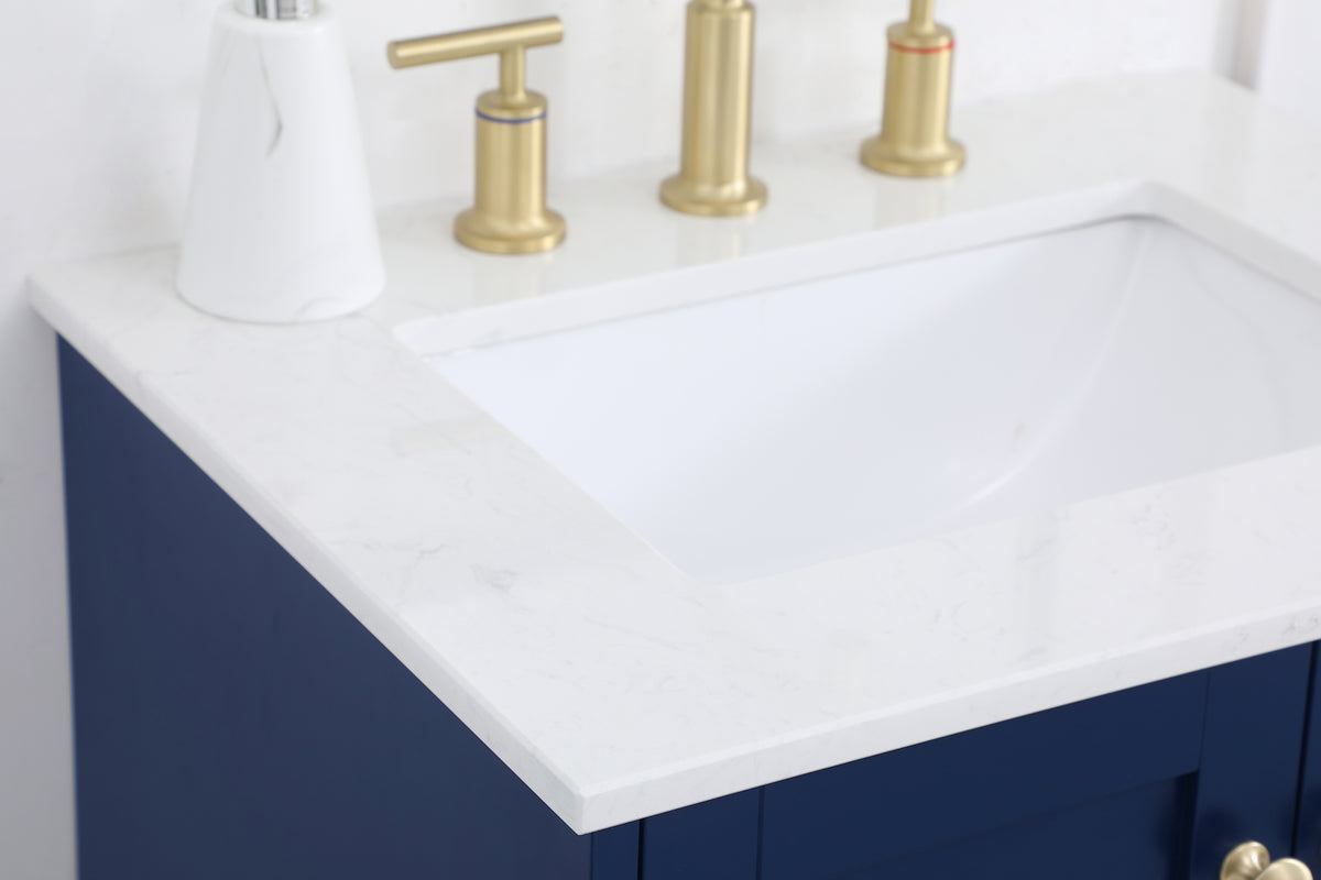24 inch Single Bathroom Vanity in Blue