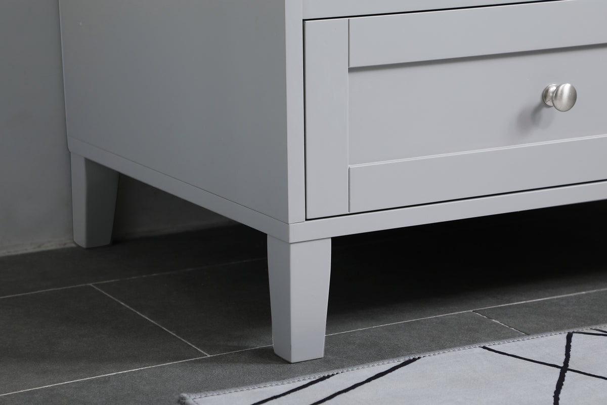 36 inch Single Bathroom Vanity in Grey with Backsplash