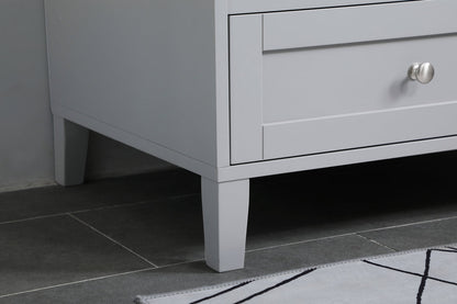 36 inch Single Bathroom Vanity in Grey with Backsplash