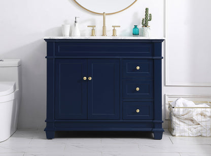 42 inch Single Bathroom Vanity set in Blue