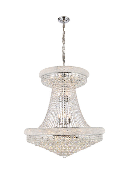 Primo 28 light Chrome Chandelier Clear Royal Cut Crystal