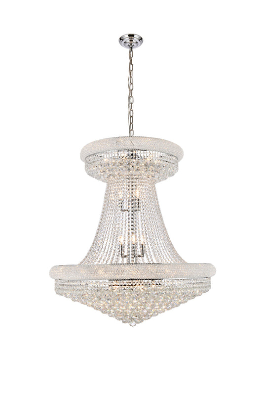 Primo 28 light Chrome Chandelier Clear Royal Cut Crystal