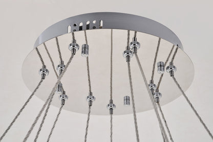 Monroe Integrated LED light Chrome Chandelier Clear Royal Cut Crystal