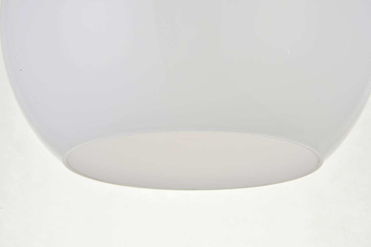 Baxter 1 Light Brass Flush Mount With Frosted White Glass