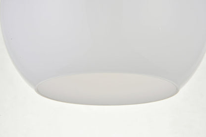 Baxter 1 Light Brass Flush Mount With Frosted White Glass