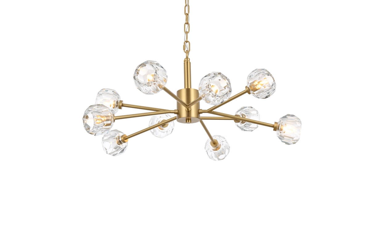 Graham 10 Light Pendant in Gold