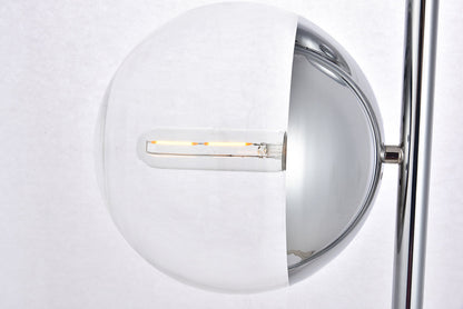 Eclipse 3 Lights Chrome Floor Lamp With Clear Glass