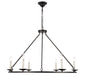 Maine 6 light Black chandelier