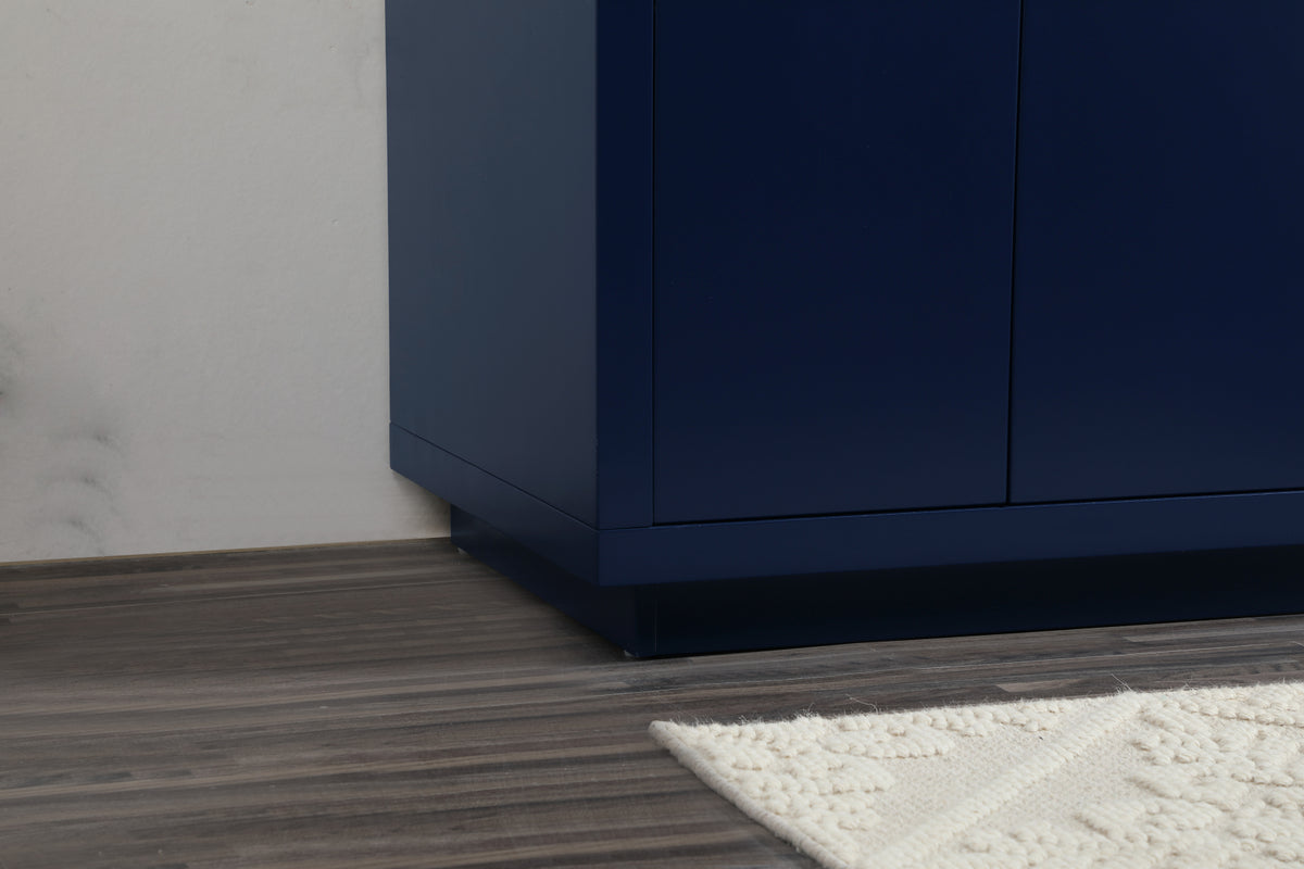 36 inch Single bathroom vanity in blue